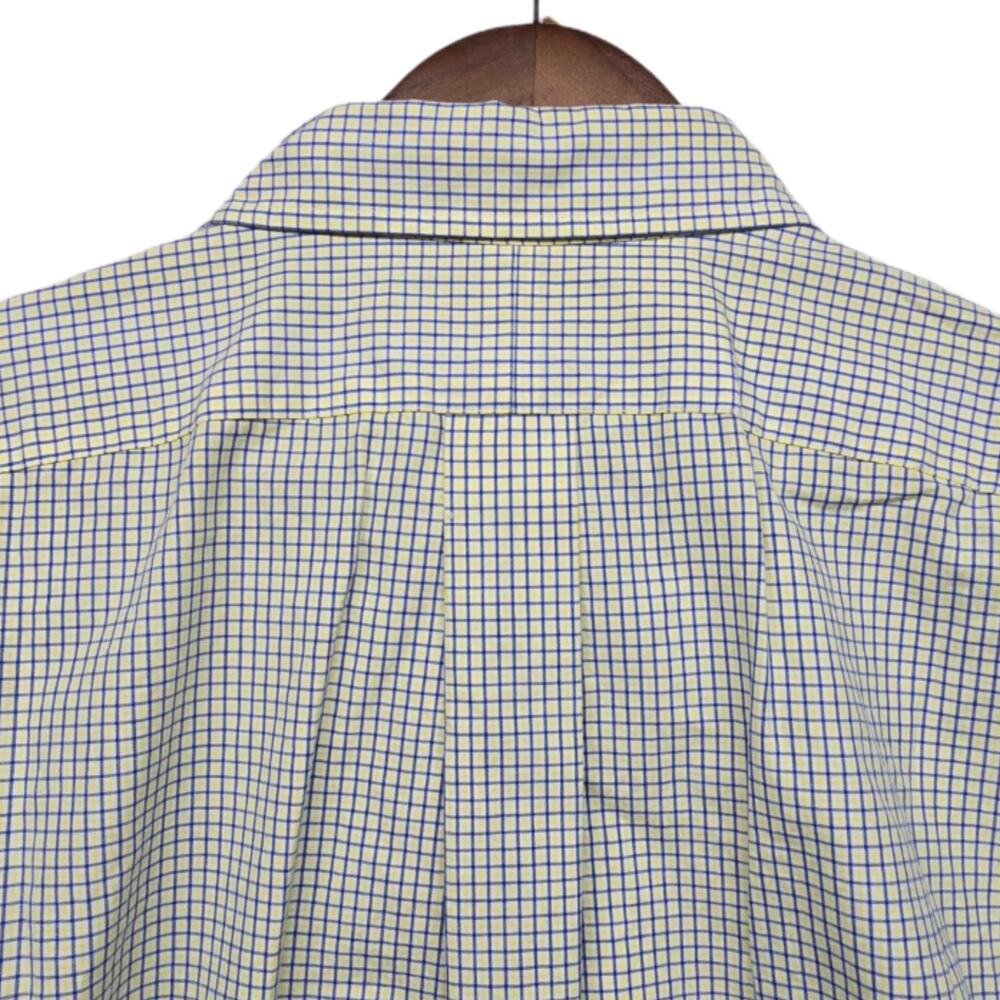 Polo Ralph Lauren Men XL Yellow Blue Check Short Sleeve Button Shirt Classic Fit - Picture 6 of 6
